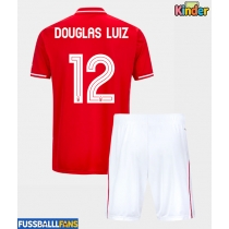 Nottingham Forest Douglas Luiz #12 Heimtrikotsatz Kinder 2025-26 Kurzarm (+ Kurze Hosen)
